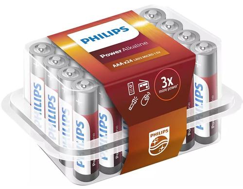 Philips Batterie Power Alkaline AAA 1.5 V, LR03 Alkaline, 24 Stck