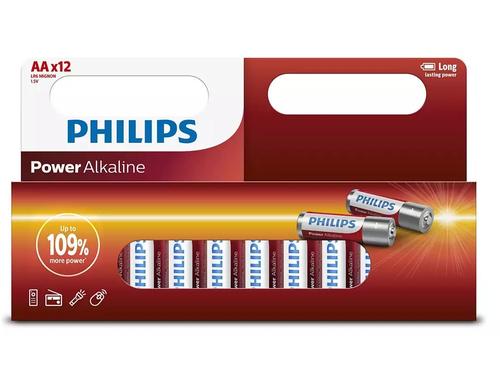 Philips Batterie Power Alkaline AA 1.5 V, LR6 Alkaline, 12 Stck