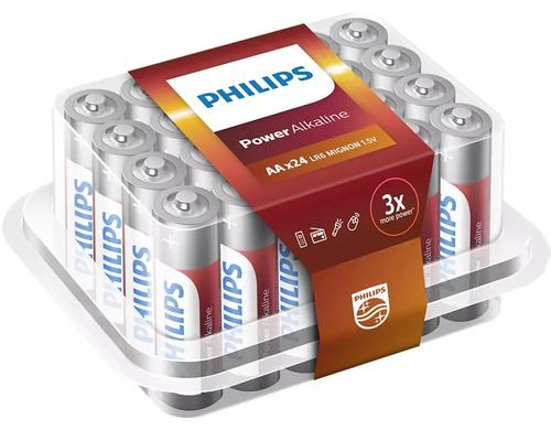 Philips Batterie Power Alkaline AA 1.5 V, LR6 Alkaline, 24 Stck