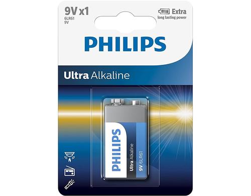 Philips Batterie Alkaline 9V 6LR61, 1 Stck