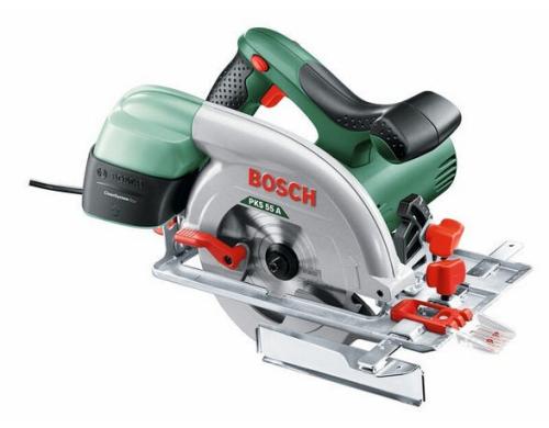 BOSCH Handkreissge PKS 55 A 1200 Watt-Motor, Schnitttiefe bis 55mm