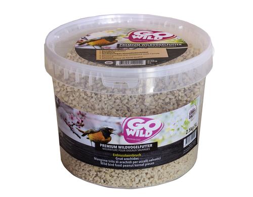 GoWild Wildvogelfutter Erdnusskernbr. 2.5Kg 5 Liter Kbel