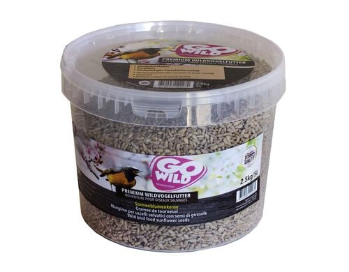 GoWild Wildvogelfutter Sonnenblumenkerne 2.5kg, 5 Liter Kbel