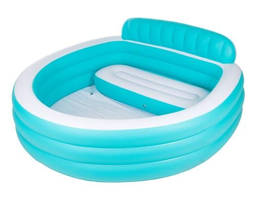 FTM Pool mit Sitzflche aqua, 220x216x80cm