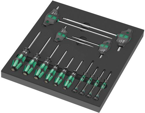 Wera 9712 Schaumstoffeinlage TORX HF Schr Schraubendreher-Satz mit Haltef., 14-teilig