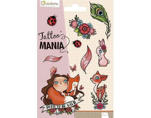 Avenue Mandarine Tattoo Mania Wald 1 Bogen mit 10 Tattoos