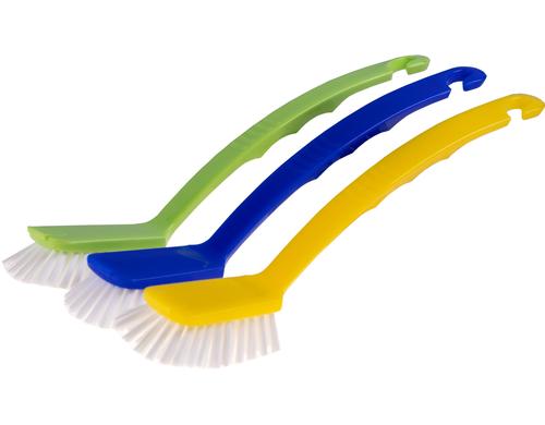 Edi Baur Abwaschbrsten Trio grn,blau,gelb PP, Besatz Nylon weiss, 27x6x5.5cm