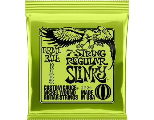 Ernie Ball 2621 Slinky Nickel E-Gitarren Saitensatz, 7 S.,  Regular 10-56