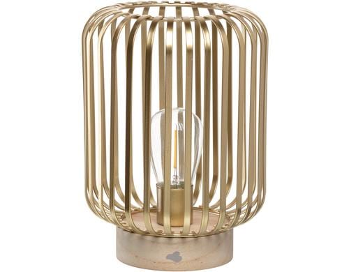 Leonardo LED Laterne Autentico, Gold 20x14 cm (HxD), Timerfunktion, Holz, Metall