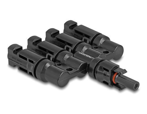 Delock DL4 Solar Konnektor 1x Buchse zu 4x Stecker, schwarz