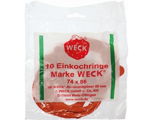 Weck 074/086 mm Gummiringe Weck 10 Stck