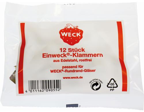 Weck Klammern im Beutel  12 Stck Pack a 12 Stck