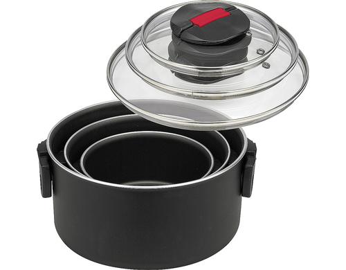 Kochtopfset Bkeravis Click & Cook 6-tlg. Ducrchmesser: 16 cm, 20 cm und 24 cm