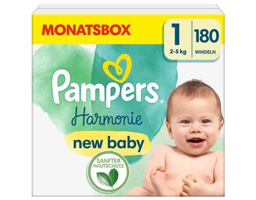 Pampers Harmonie Gr.1 Newborn 2-5 kg Monatsbox / 180 Stck