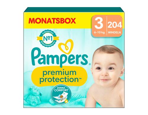 Pampers Premium Protection Gr.3 Midi 6-10kg MonatsBox / 204 Stck