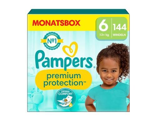 Pampers Premium Protection Gr.6 Extra Large 13+kg Monatsbox / 144 Stck