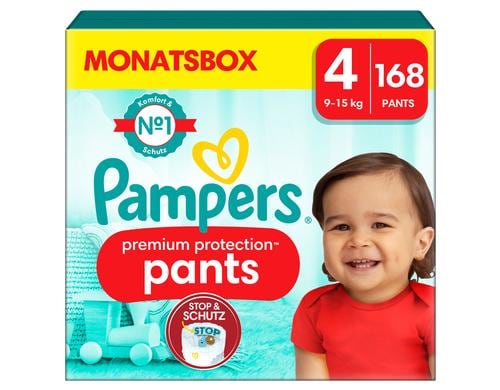 Pampers Premium Protection Pants Gr.4 Maxi 9-15kg Monatsbox / 168 Stck