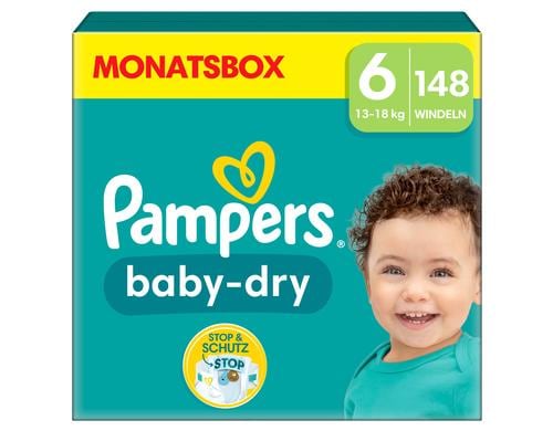 Pampers Baby Dry Gr.6 Extra Large 13 - 18kg MonatsBox / 148 Stck