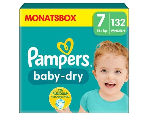 Pampers Baby Dry Gr.7 Extra Large 15+kg MonatsBox / 132 Stck