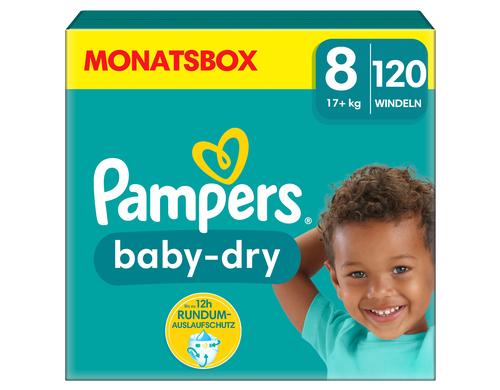 Pampers Baby Dry Gr.8 Extra Large 17+kg MonatsBox / 120 Stck