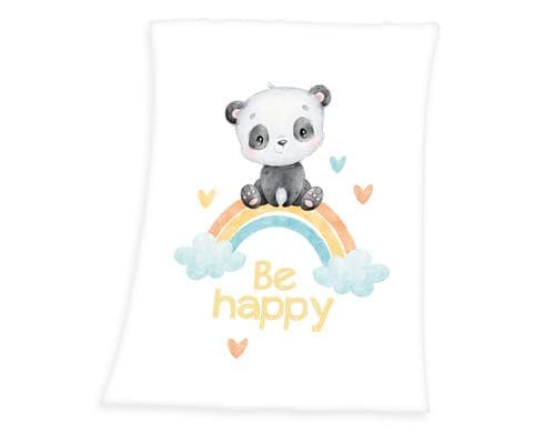 Herding Kuscheldecke 75x100cm Regenbogen Panda