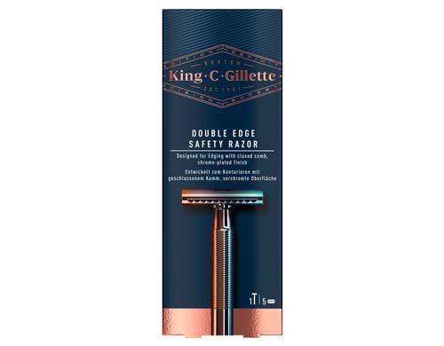 King C. Gillette Rasierhobel mit 5 Klingen 5 Stck