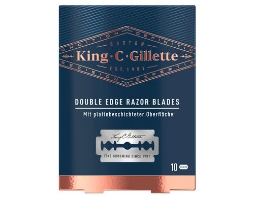 King C. Gillette Systemklingen fr Rasierhobel 10 Stck