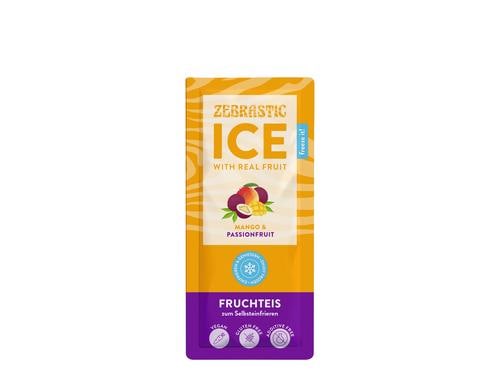 Zebrastic Ice Fruchtpree Mango & Passions. 5 Glace Sticks, zum Selbsteinfrieren, Vegan