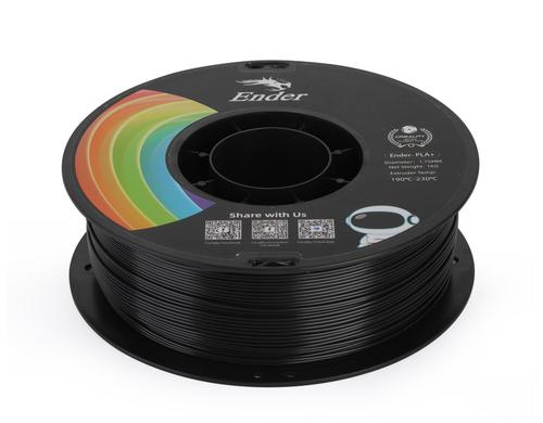 Creality Filament PLA+ Schwarz 1.75mm Filament, 195-210Grad, 1Kg, Schwarz