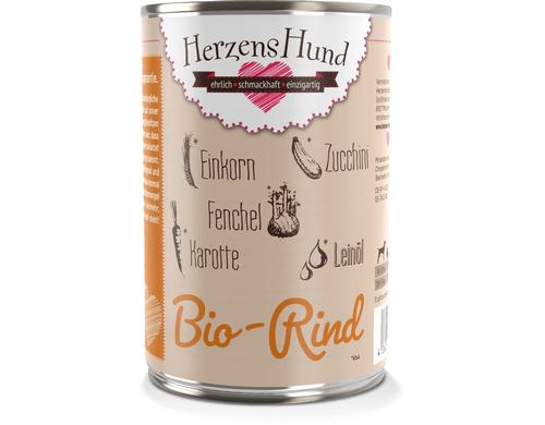 Herzenshund Bio-Rind mit Bio-Gemse 400g, Dose