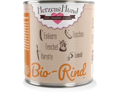 Herzenshund Bio-Rind mit Bio-Gemse 800g, Dose