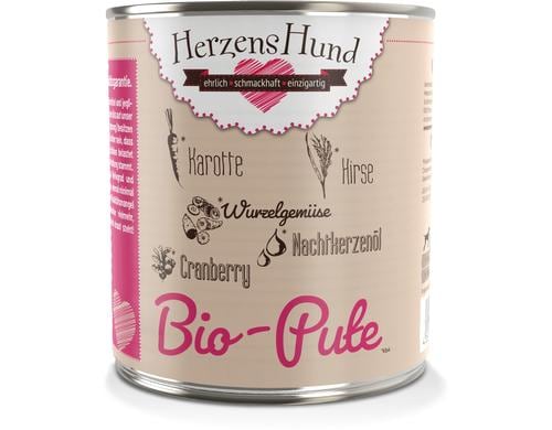 Herzenshund Bio-Pute mit Bio-Gemse 800g, Dose