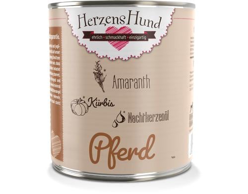 Herzenshund Pferd mit Bio-Gemse 800g, Dose