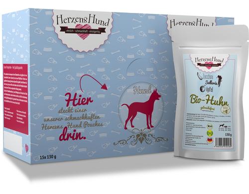 Herzenshund GF Bio-Huhn mit Bio-Zucchini 130g