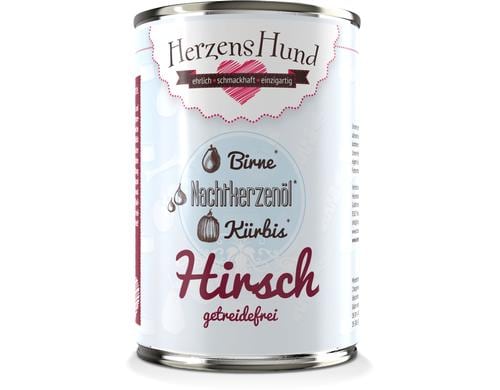 Herzenshund GF Hirsch mit Bio-Krbis 400g