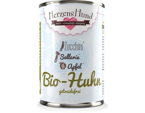 Herzenshund GF Bio-Huhn mit Bio-Zucchini 400g