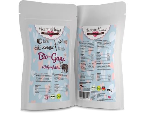 Herzenshund Welpe Bio-Gans mit Bio-Apfel 130g