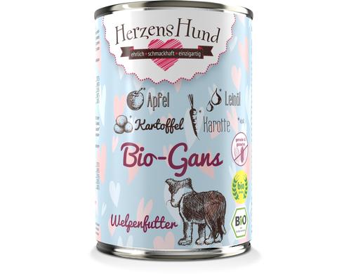 Herzenshund Welpe Bio-Gans mit Bio-Apfel 400g