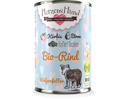 Herzenshund Welpe Bio-Rind mit Bio-Krbis 400g