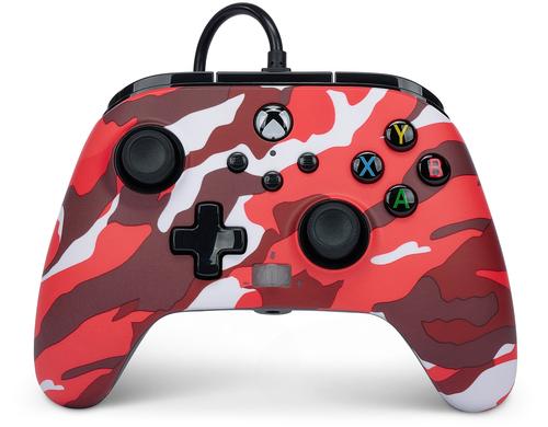 PowerA EnWired Controller - Red Camo Wired, 3m, PC, XOne, XSX