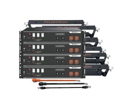 Pylontech US2000C 2,4kWh Kit LiFePO4 Batterie inkl. BMS 7.2 kWh