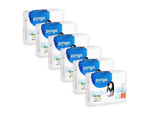 Pingo Windeln 6er Pack Midi Gr. 3 4-9 kg, 6 x 44 Stck