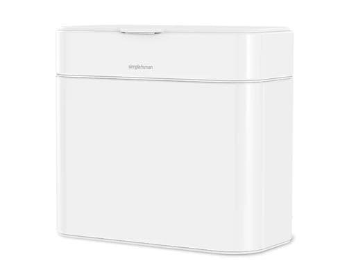 Simplehuman Kompost Caddy, Weiss 4 Liter, Edelstahl, magnetischer Halterung