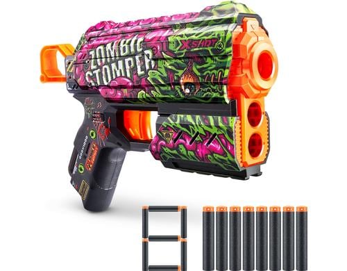 X-Shot SKINS Flux Zombie Stomper mit 8 Darts