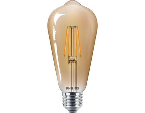 Philips LED Lampe ST64 5W (25W) WW klar ND 250lm, nicht dimmbar, 2000K, 15000h, E27