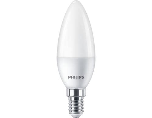 Philips LED Lampe 5.5W (40W) E14, B35, 470lm, 2700K, matt, 4er