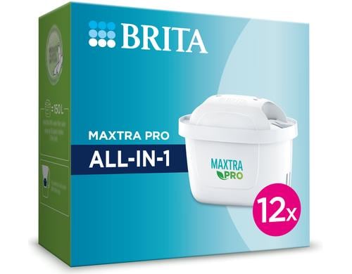 Brita Kartuschen 12er Pack Maxtra+ Einsetzbar in allen Brita Tischwasserfilter