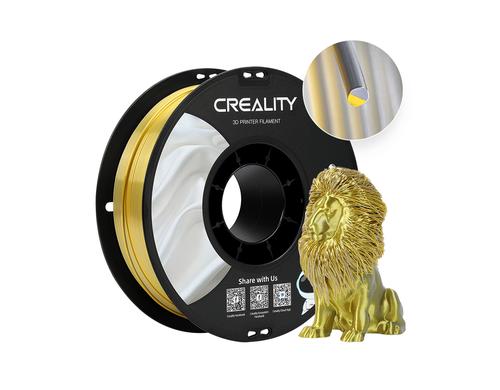 Creality Filament PLA Silk Gold + Silber 1.75mm Filament, 195-230Grad, 1Kg, Gold/Si.