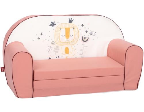 Kindersofa Lwe Leo rose 