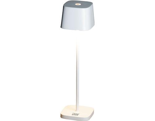 Konstsmide USB-Tischleuchte Capri MINI Weis LED warmweiss, Akku, Dimmbar / IP54